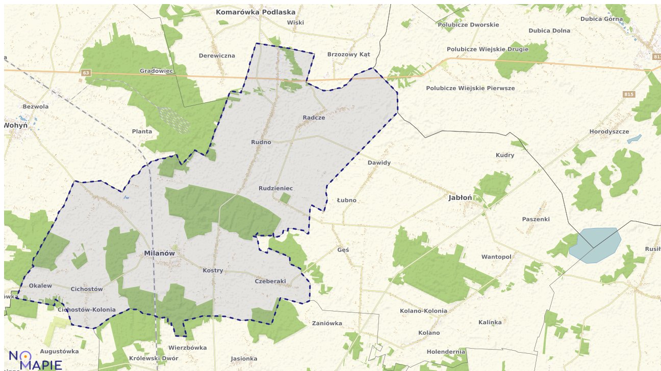 Mapa Geoportal Milanów
